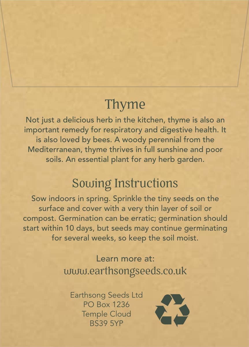 Thyme: Seed Pack - Organic