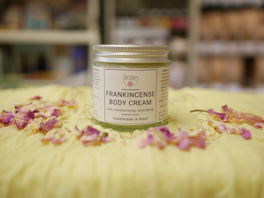 Frankincense Body Cream included in the Bath and Body Gift Set