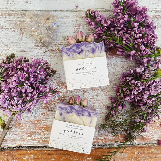 Award Winning Goddess Soap - Orange, Patchouli & Lavender - The Herbary