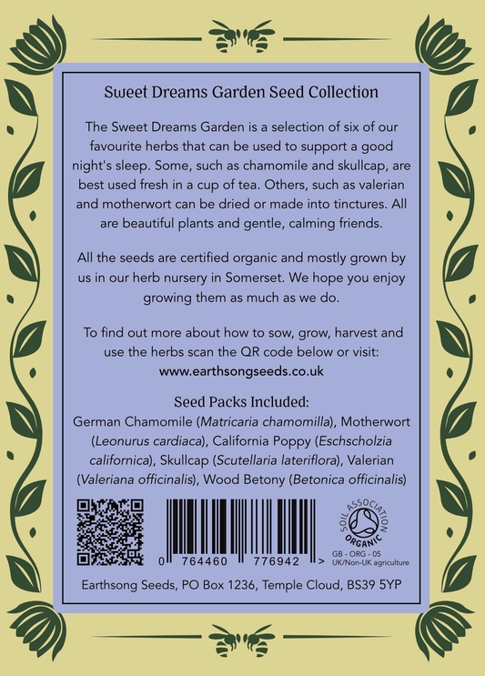 Sweet Dreams Garden - Organic Herb Seeds product image from The Herbary