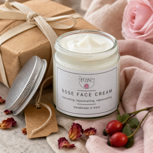 Rose Face Cream gift-ready botanical product detail