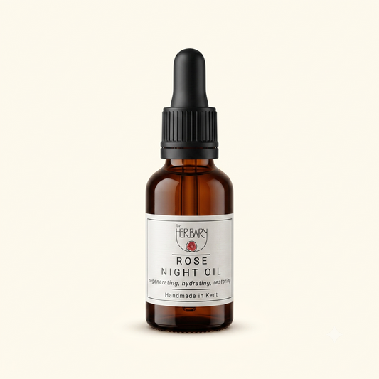 Rose Night Oil for a botanical evening skincare routine