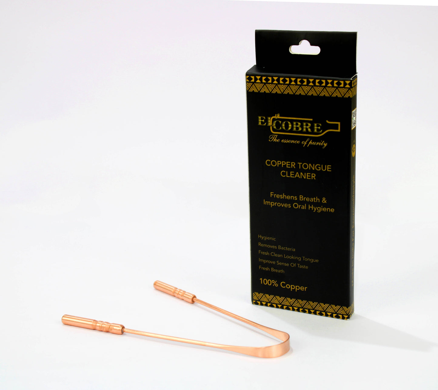 Copper Tongue Cleaner with Box