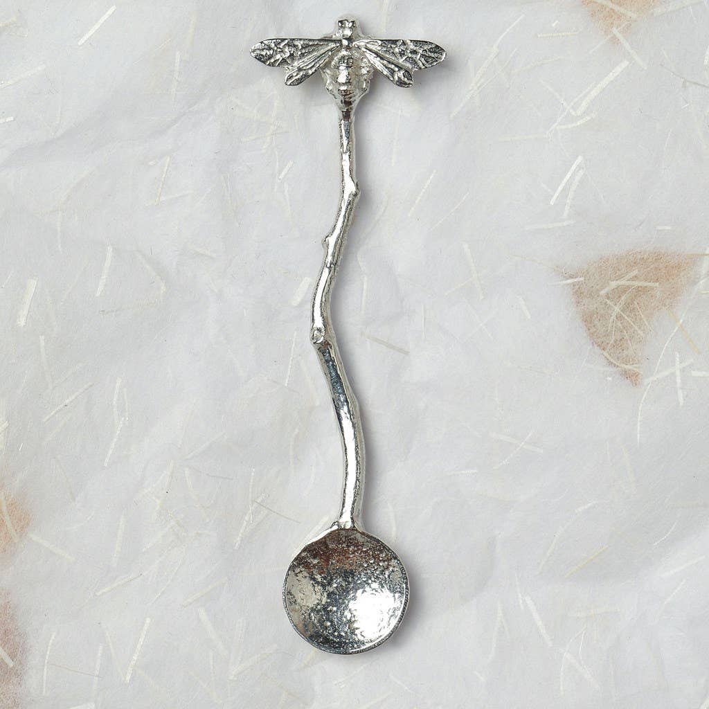 Bee Tiny Spice Or Salt Pewter Spoon