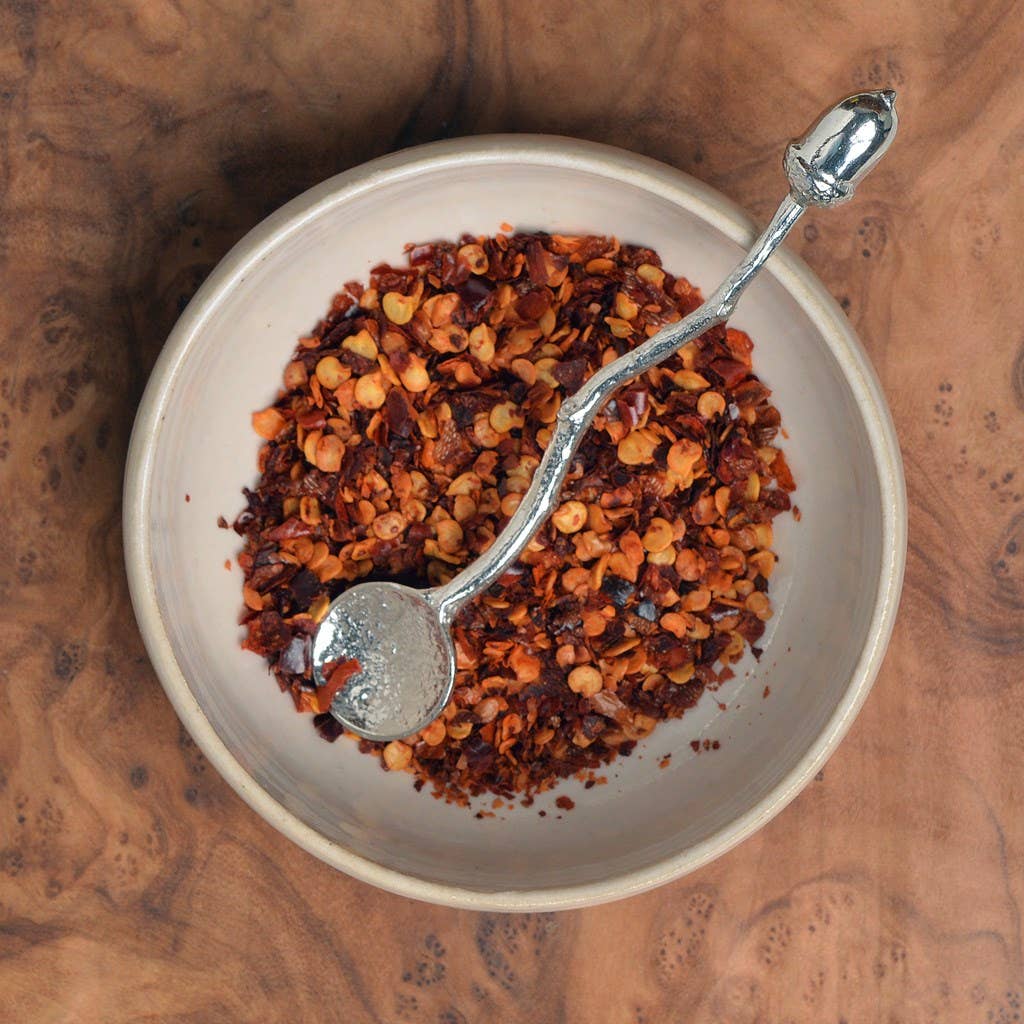 Acorn Tiny Salt or Spice Pewter Spoon
