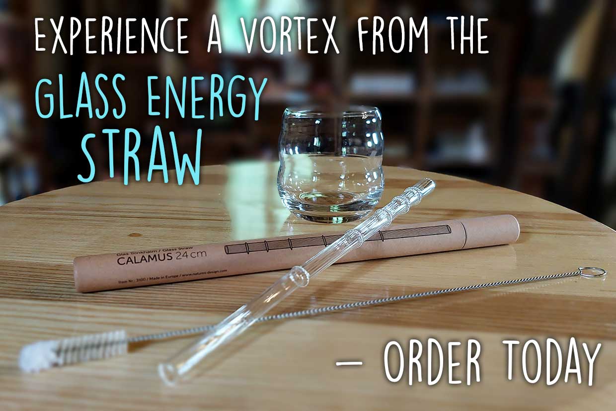 Glass Vortex Straw | Spring Water Energy | Sacred Geometry