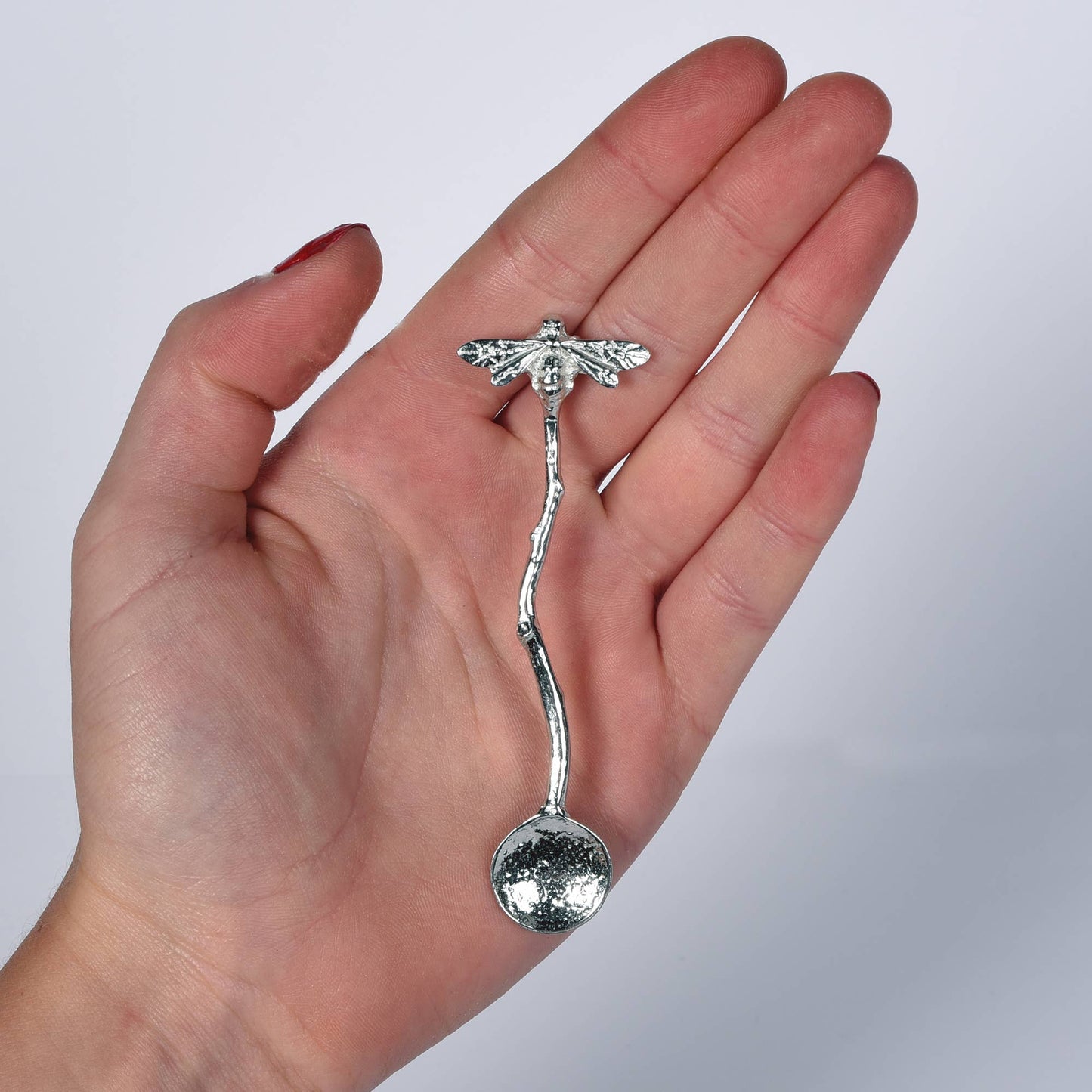 Bee Tiny Spice Or Salt Pewter Spoon