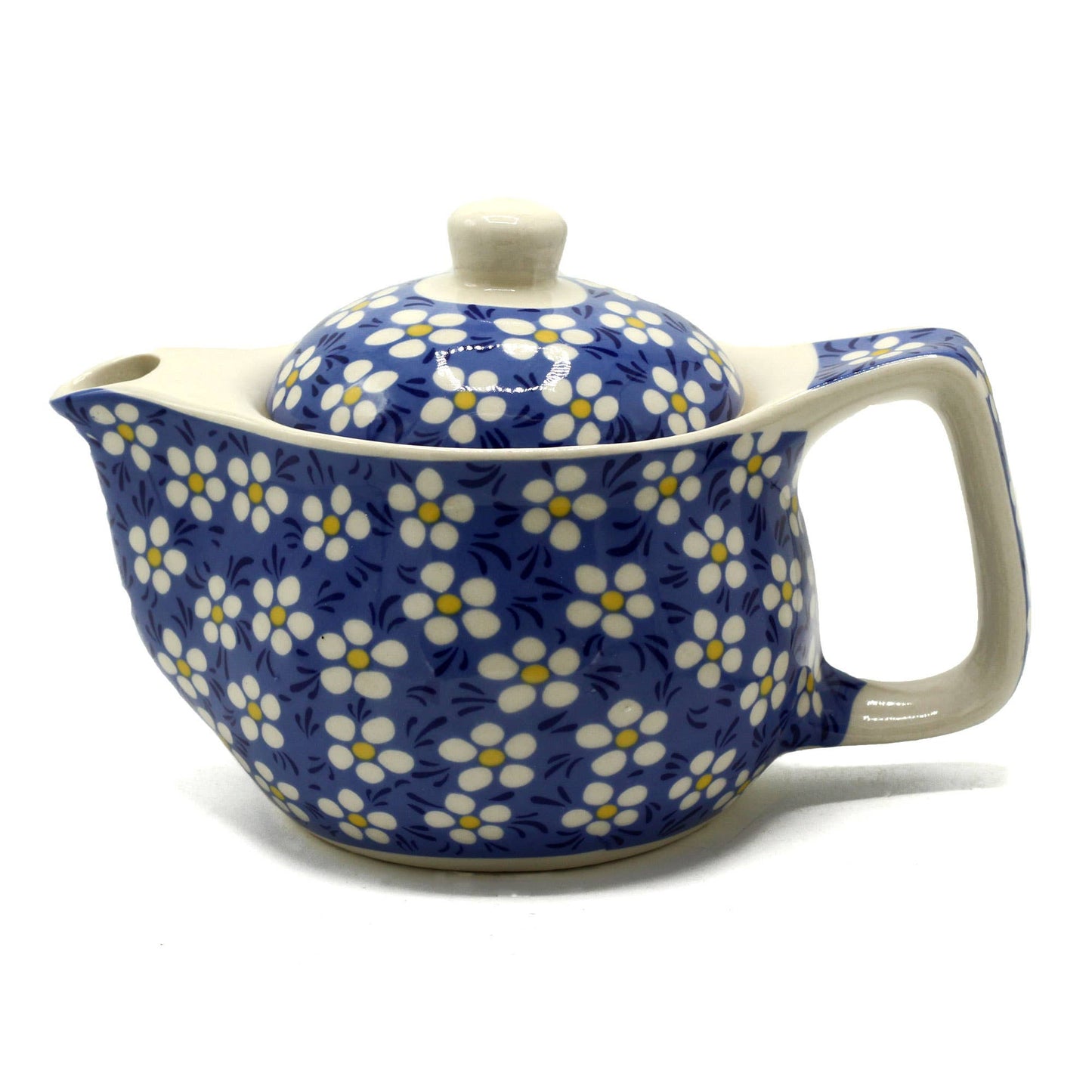 TeaP-15 - Small Herbal Teapot - Blue Daisy