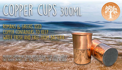 Copper Cup - 300ml | 99.9% Pure Food Grade Copper Cups