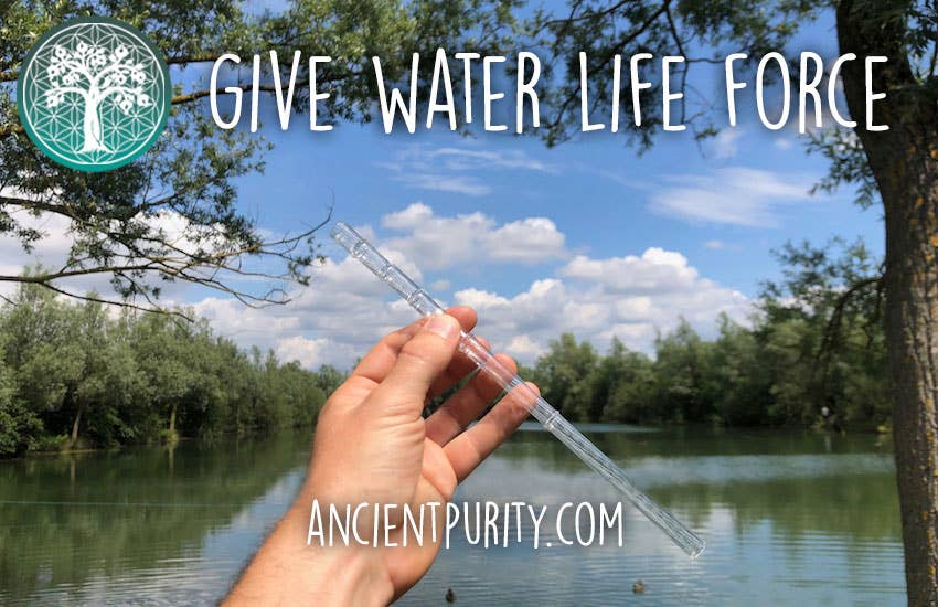 Glass Vortex Straw | Spring Water Energy | Sacred Geometry