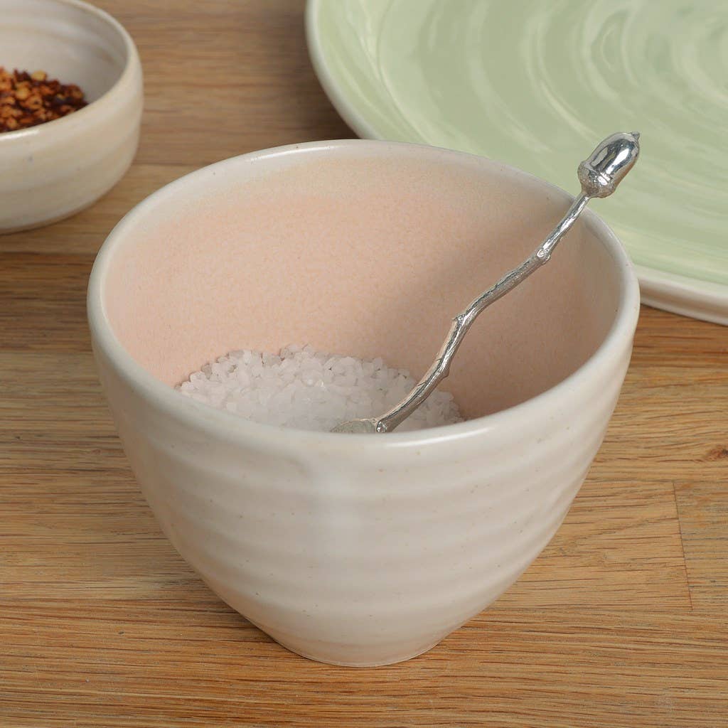 Acorn Tiny Salt or Spice Pewter Spoon