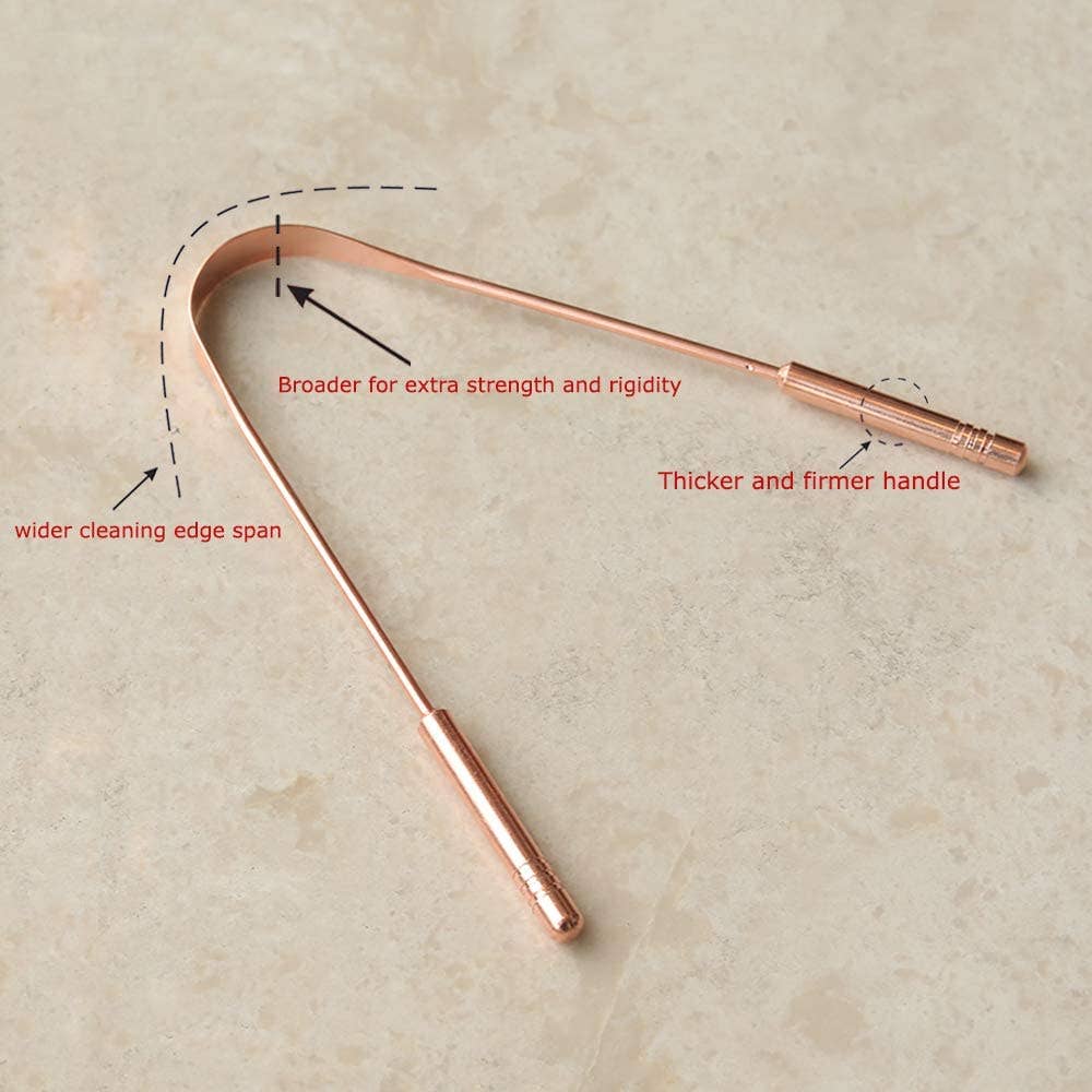 Copper Tongue Cleaner with Box
