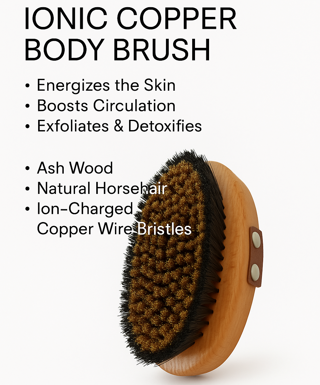 Ionic Copper Body Brush | Upgraded Dry Skin Brushing 