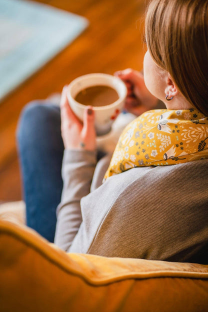Garden Fern, Ochre Cotton Wheat Bag