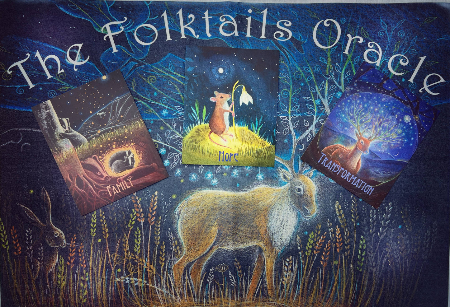 The Folktails Oracle deck, set of 36 cards and handmade book