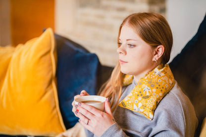 Garden Fern, Ochre Cotton Wheat Bag