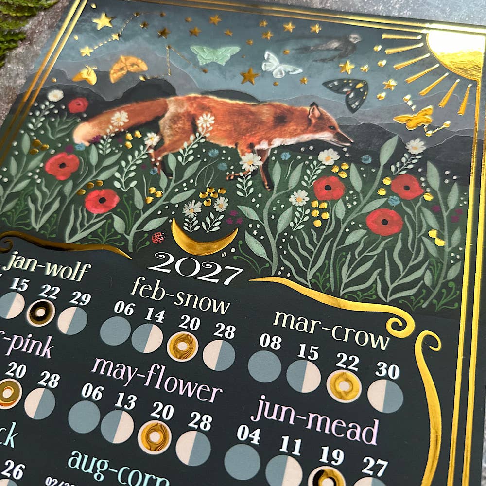 A4 moon calendar 2027
