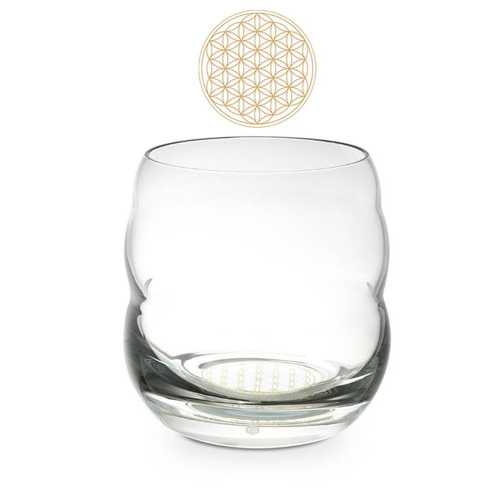 Sacred Geometry Glass 250ml | 24 Carat Gold Flower of Life  