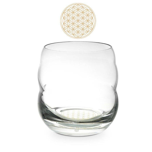 Sacred Geometry Glass 250ml | 24 Carat Gold Flower of Life  