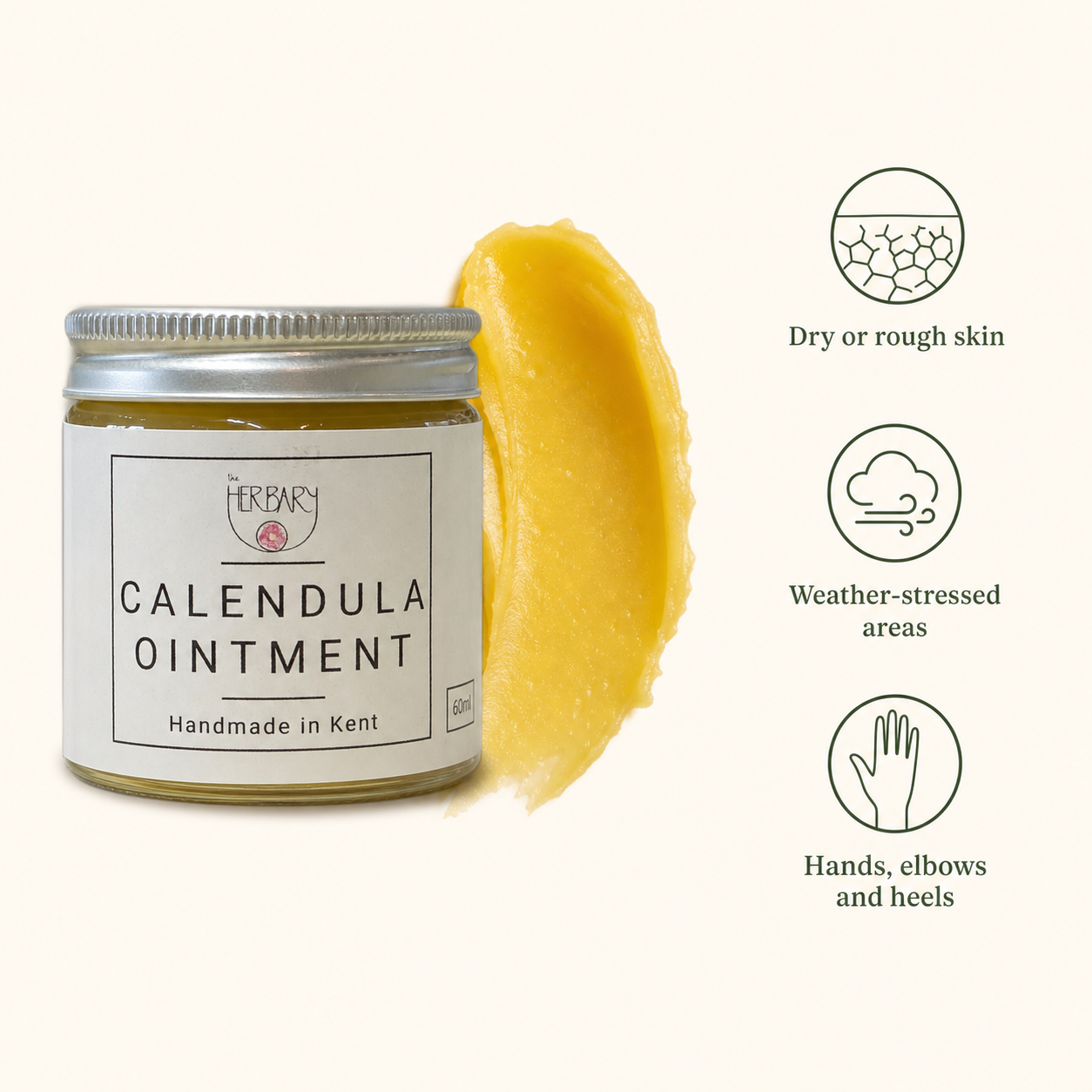 Calendula Ointment — texture and suitability graphic