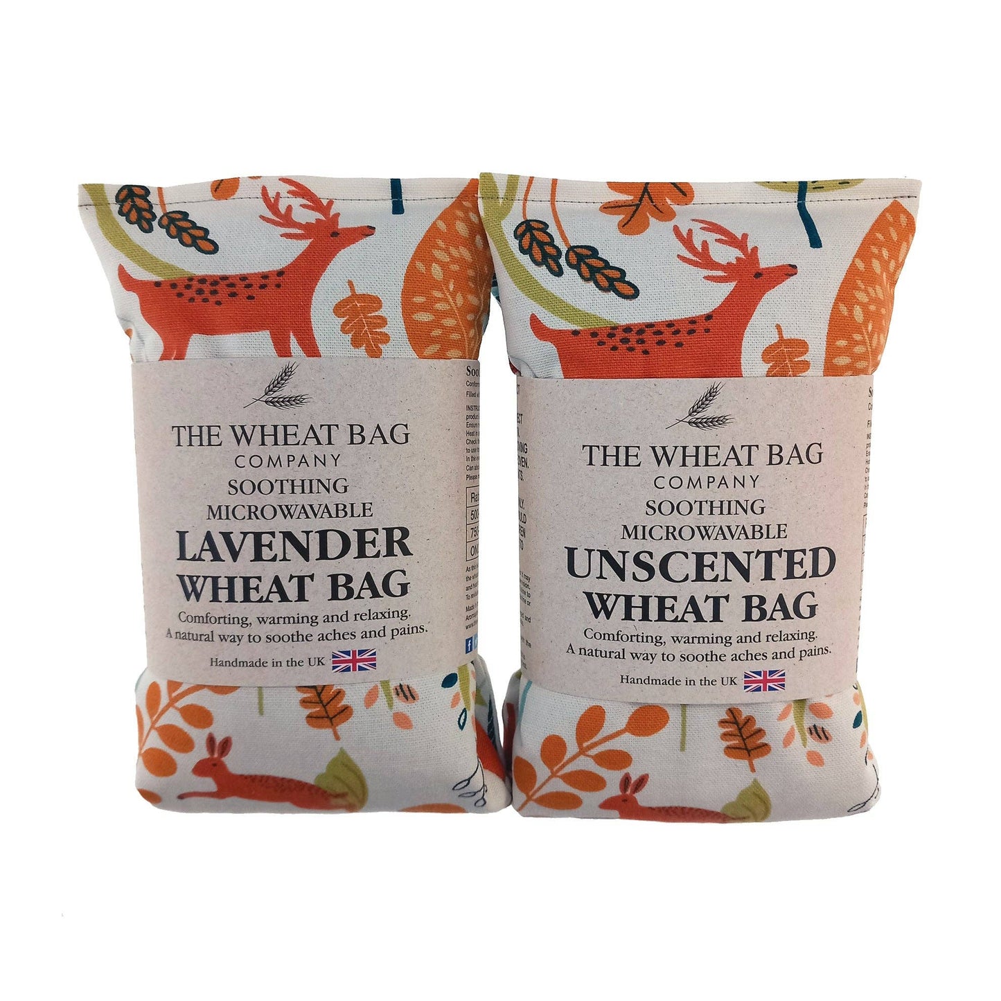 Scandi Woodland, Burnt Orange Cotton Wheat Bag