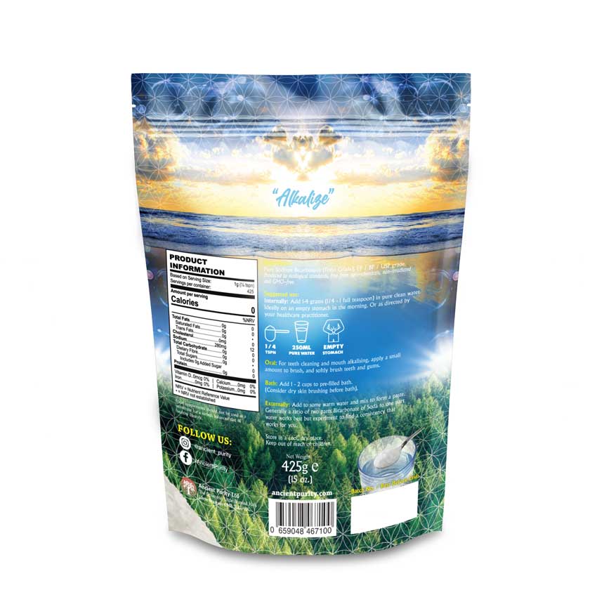 Bicarbonate of Soda (Pure) 425g | EP / BP / USP Grade