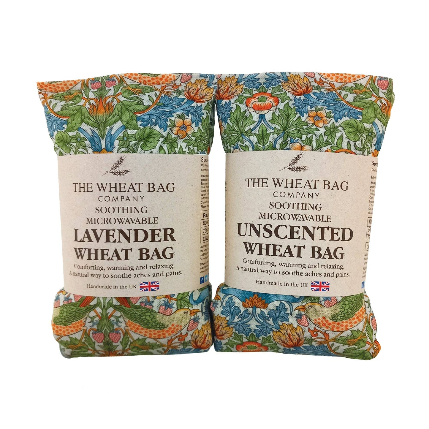 William Morris Strawberry Thief Sky Cotton Wheat Bag