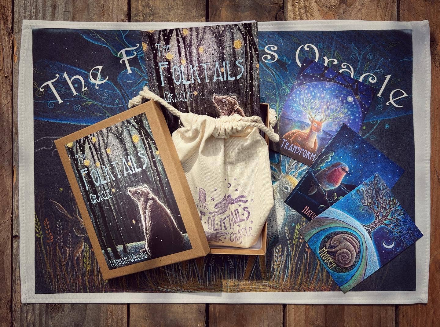 The Folktails Oracle deck, set of 36 cards and handmade book