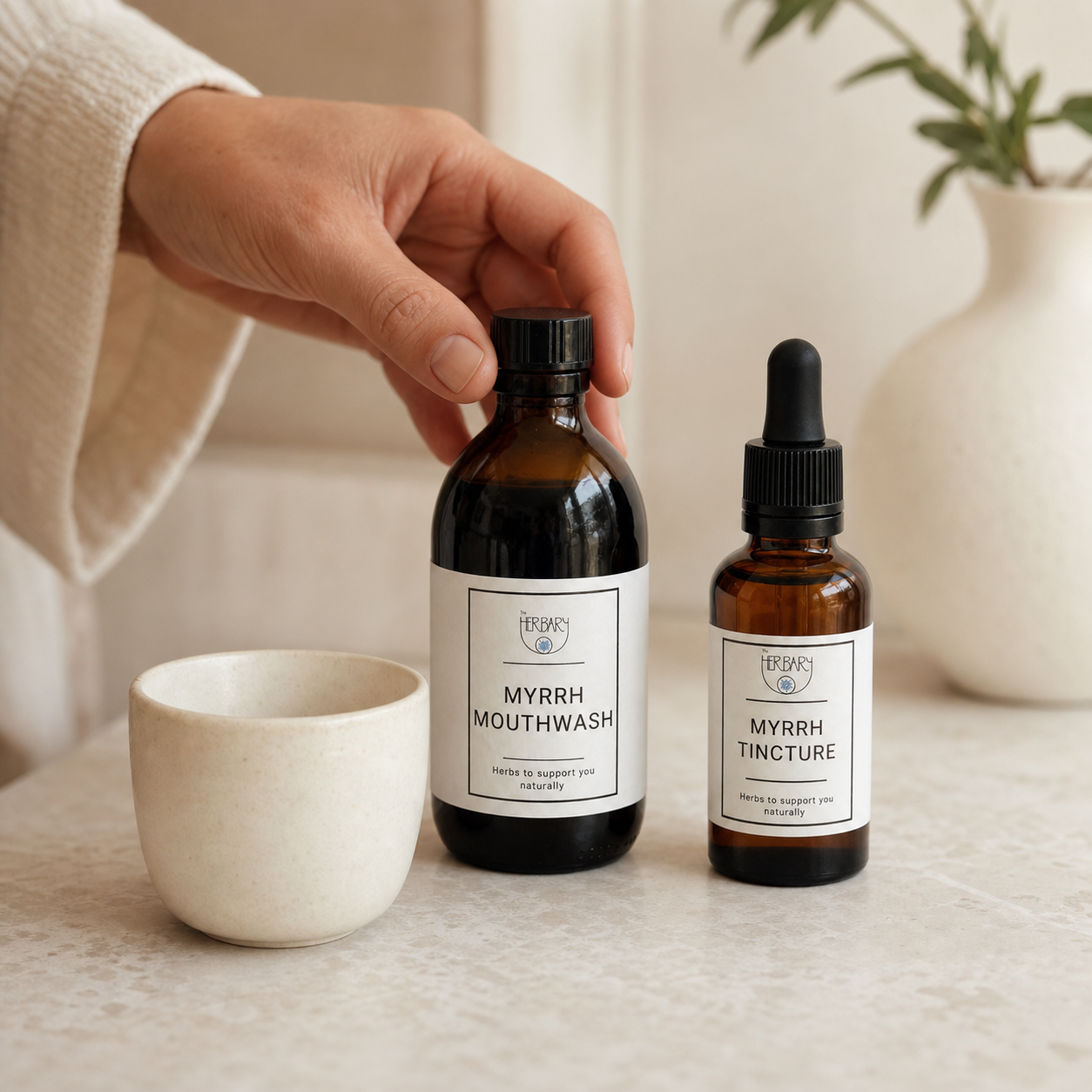 Fresh Mouth Care Set with a cup for a daily routine
