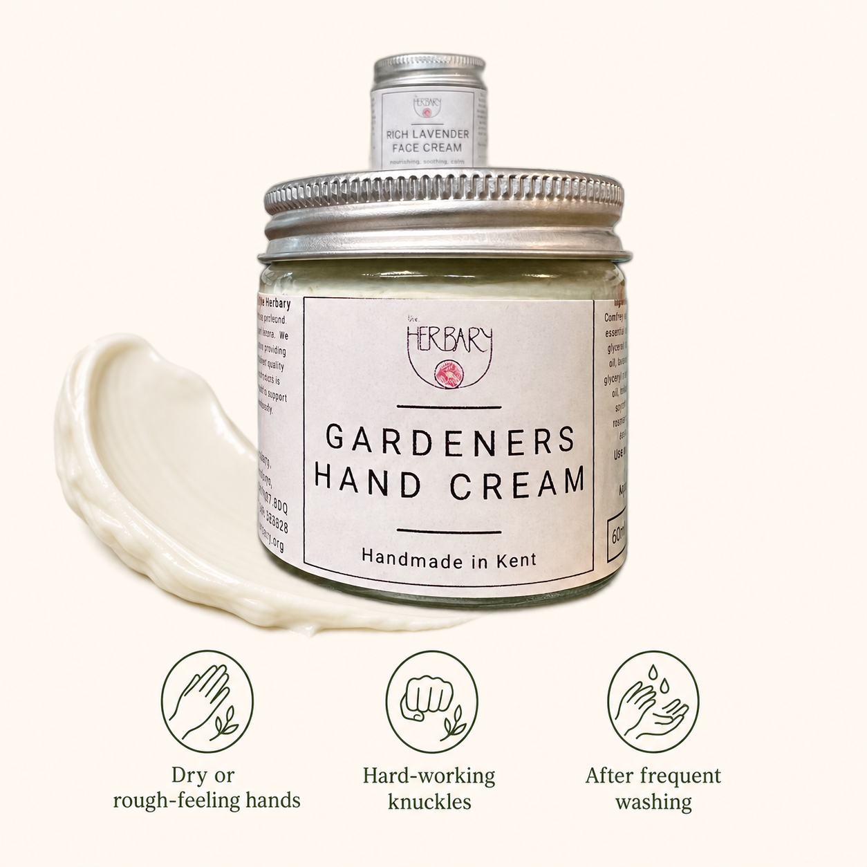 Gardeners Hand Cream — texture and suitability graphic