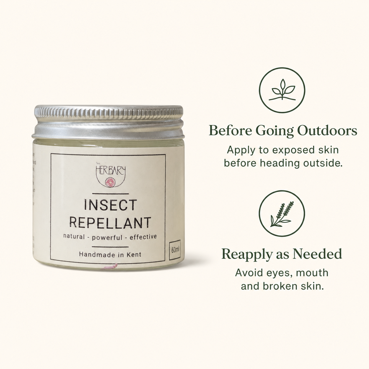 Insect Repellant 60g — directions and ritual graphic