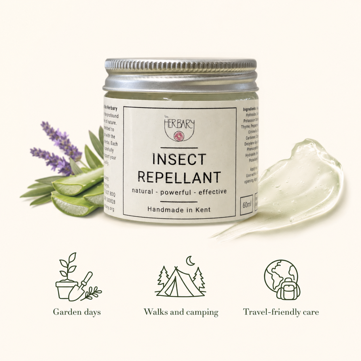 Insect Repellant 60g — texture and suitability graphic