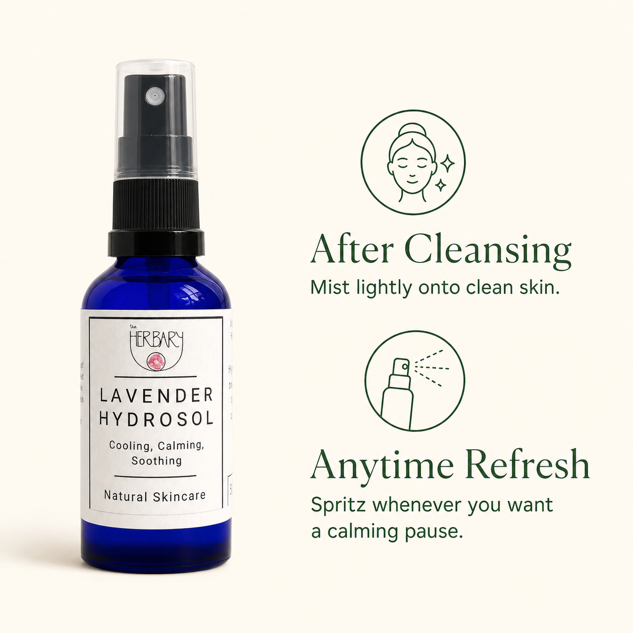 Lavender Hydrosol 50ml — directions and ritual graphic