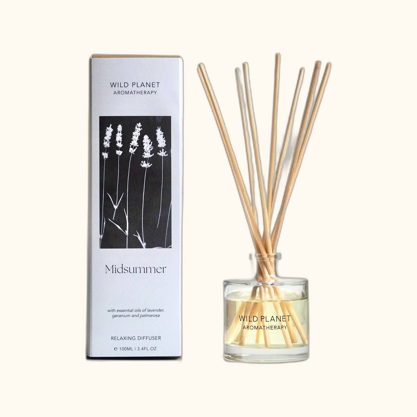Midsummer Reed Diffuser on clear cream background