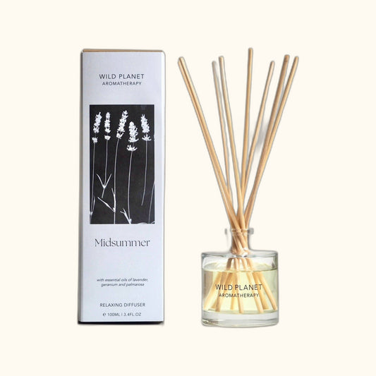 Midsummer Reed Diffuser on clear cream background