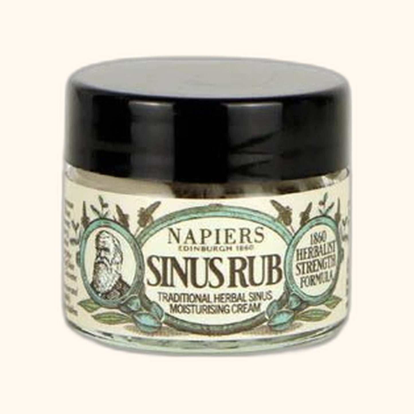 Napiers Sinus Rub Cream on clear cream background