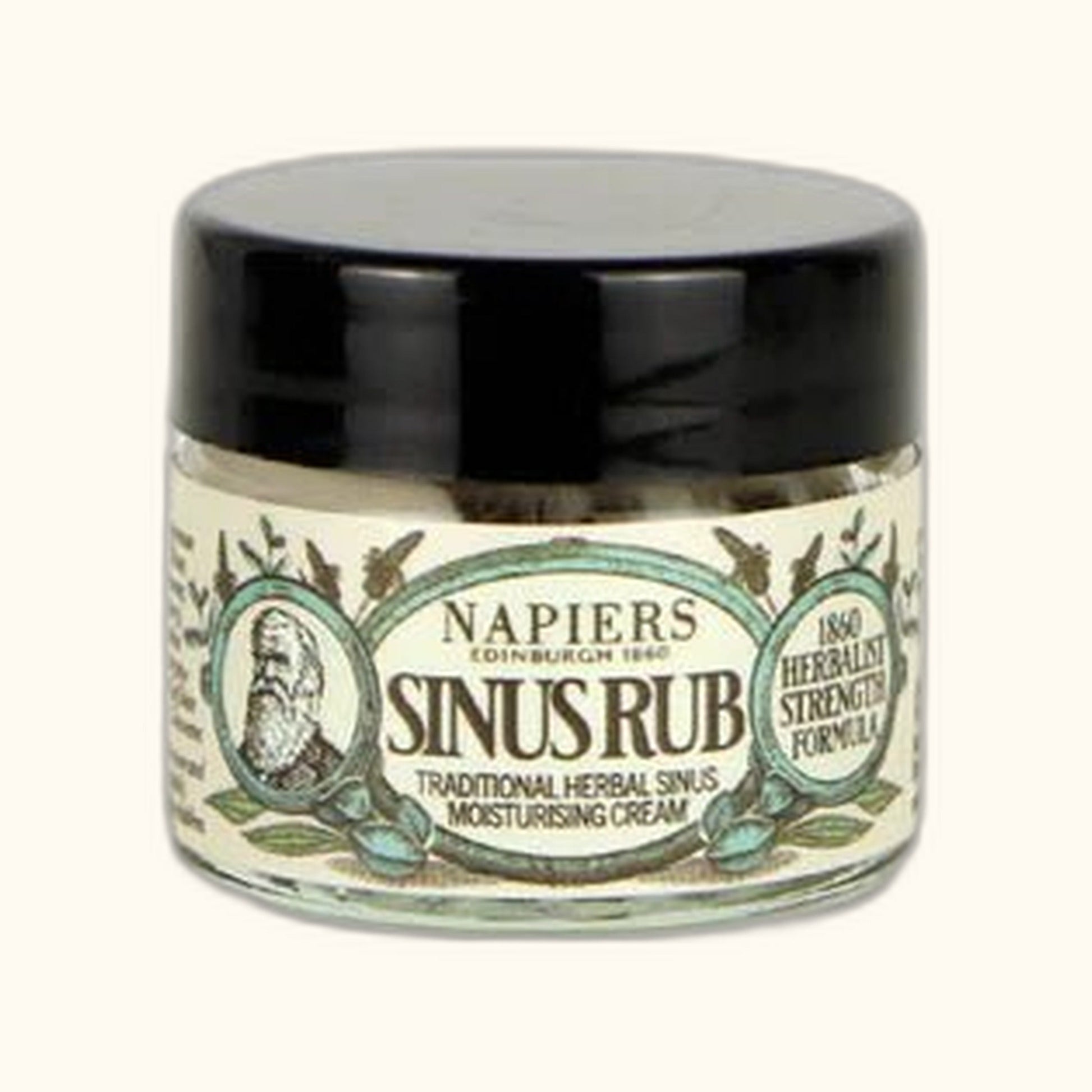 Napiers Sinus Rub Cream on clear cream background