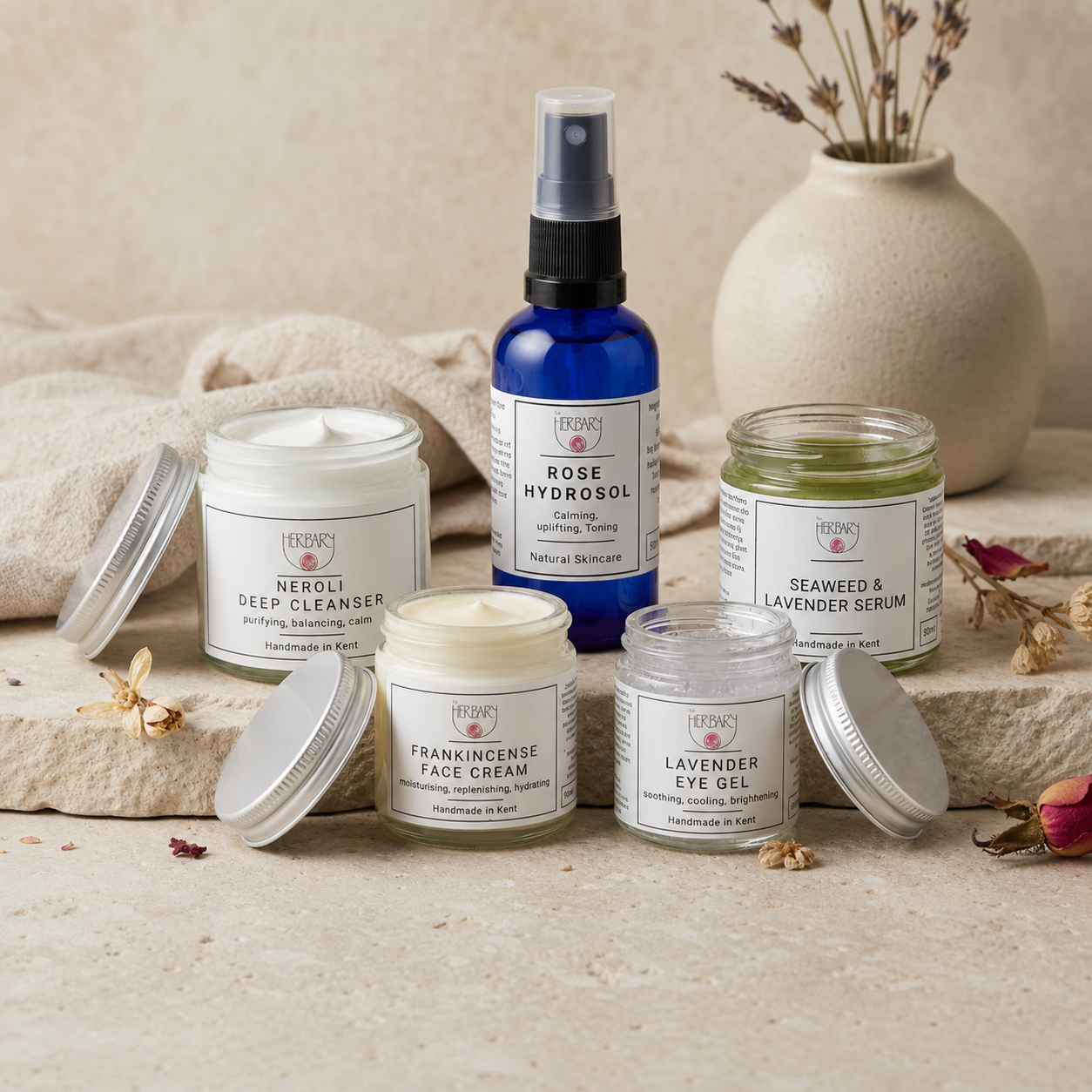Natural Skincare Starter Set — premium lifestyle scene