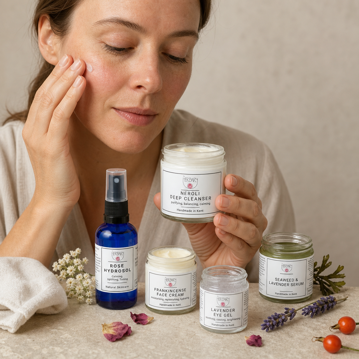 Natural Skincare Starter Set — realistic use and application