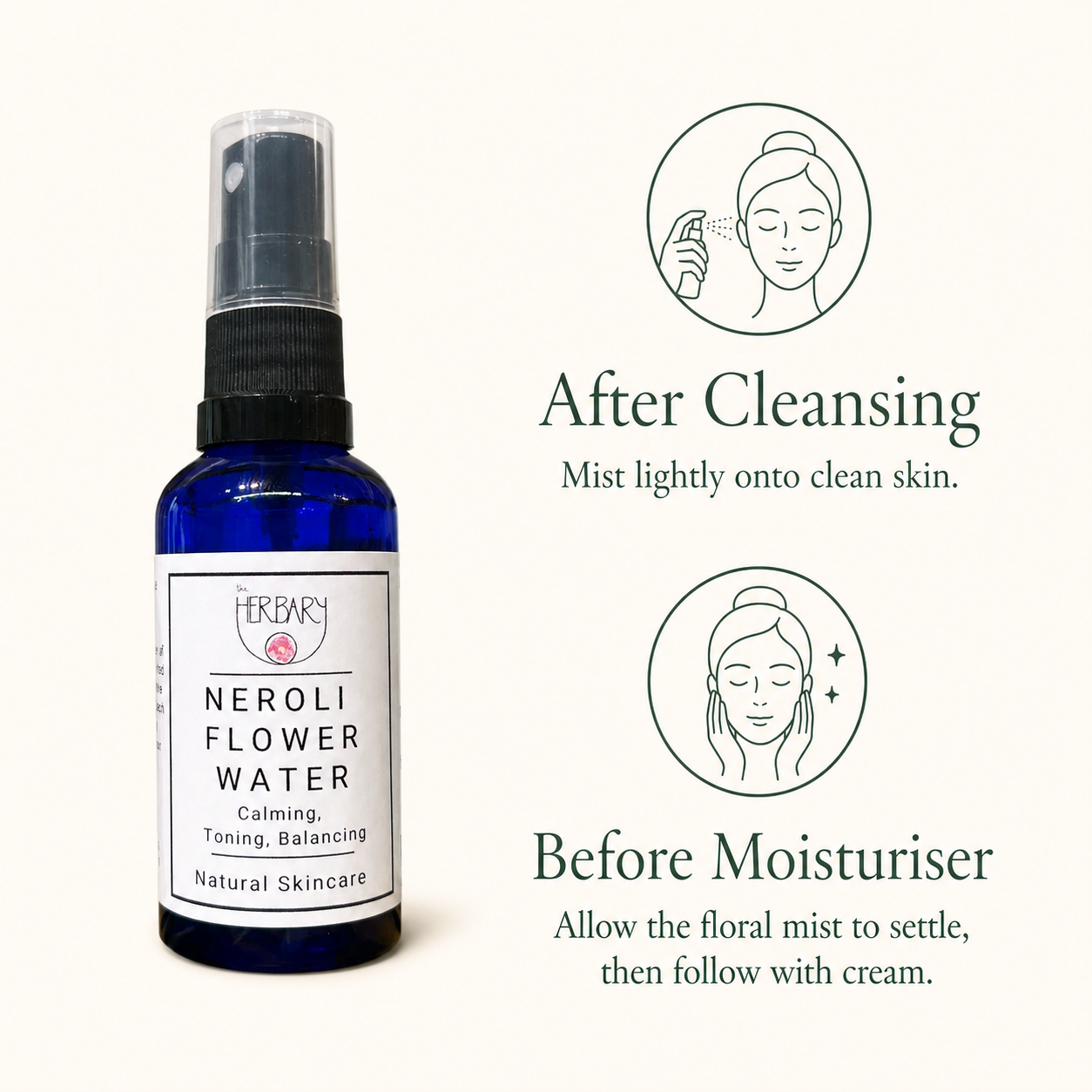 Neroli Hydrosol 50ml — directions and ritual graphic