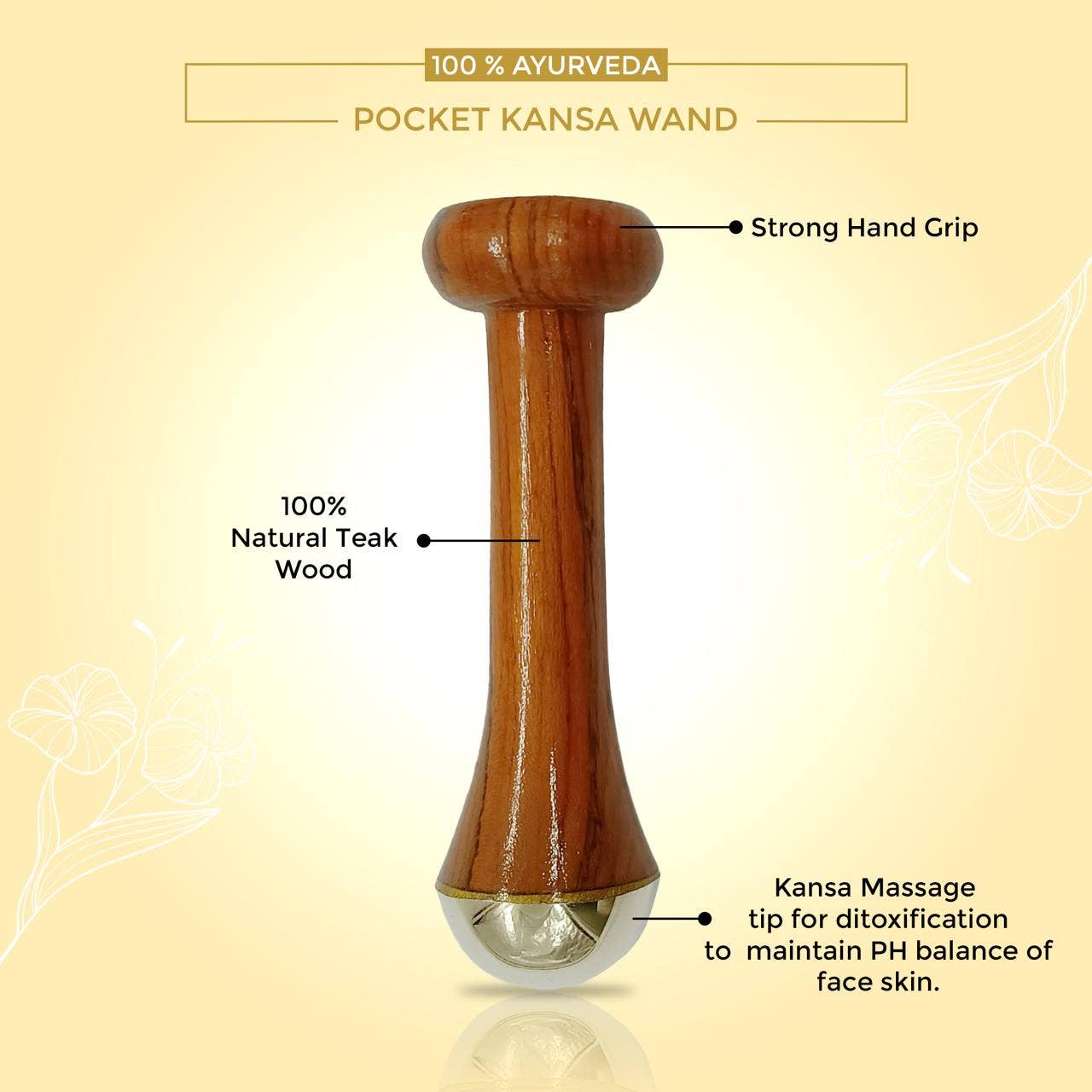 Pocket Kansa Wand / Massager - The Herbary