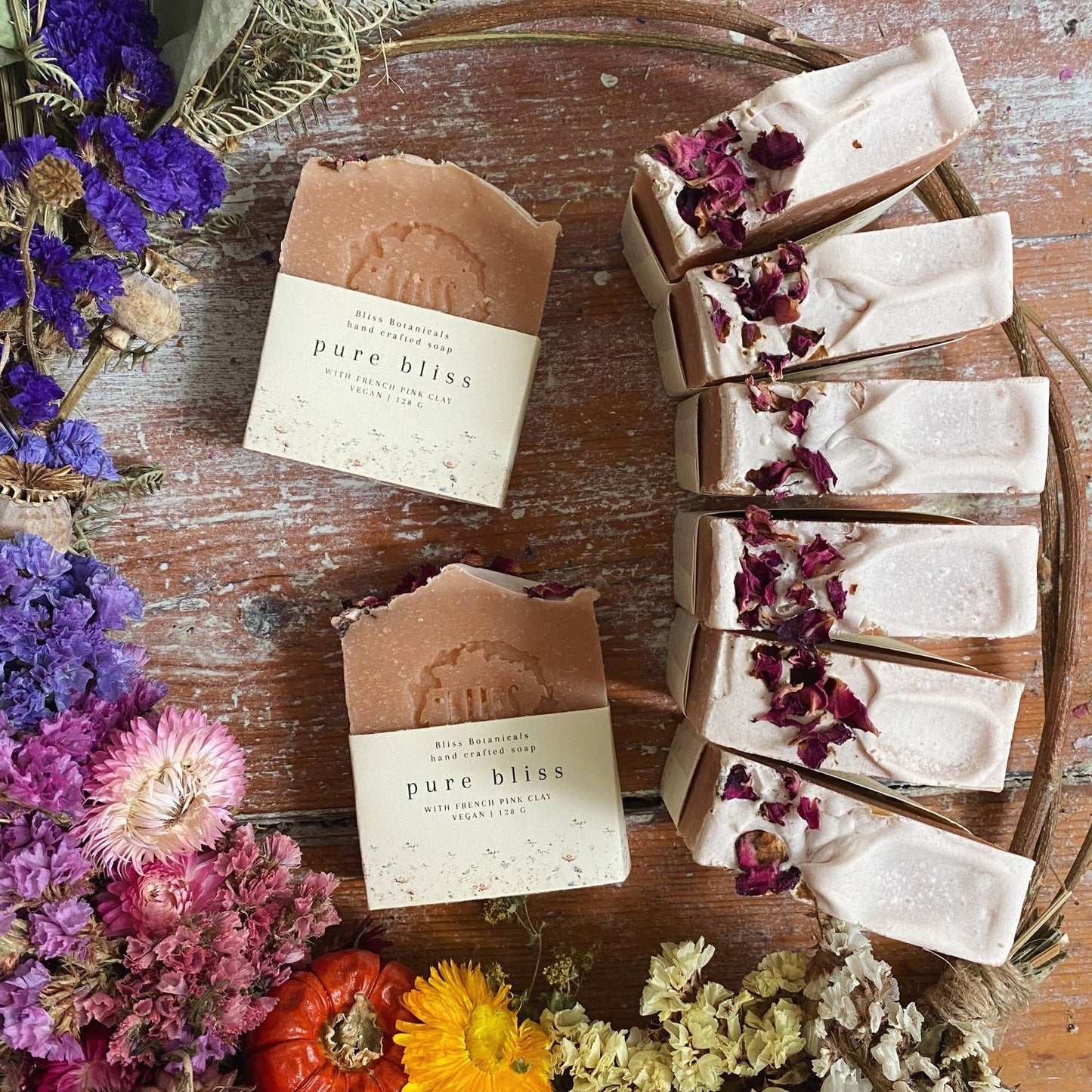 Pure Bliss Soap with French Pink Clay - Fragrance Free - The Herbary